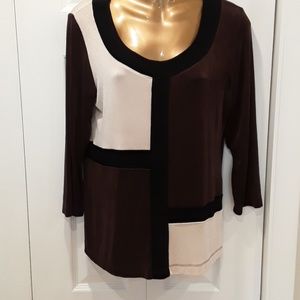 Chico's Travelers Colorblock Top 1 (M 8)